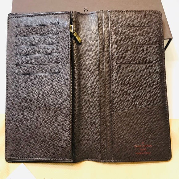 🌟GENUINE LOUIS VUITTON Damier Ebene Brazza Wallet - Picture 2 of 16